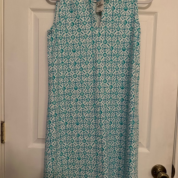 J. McLaughlin Teal and White Floral Dress - Picture 3 of 5